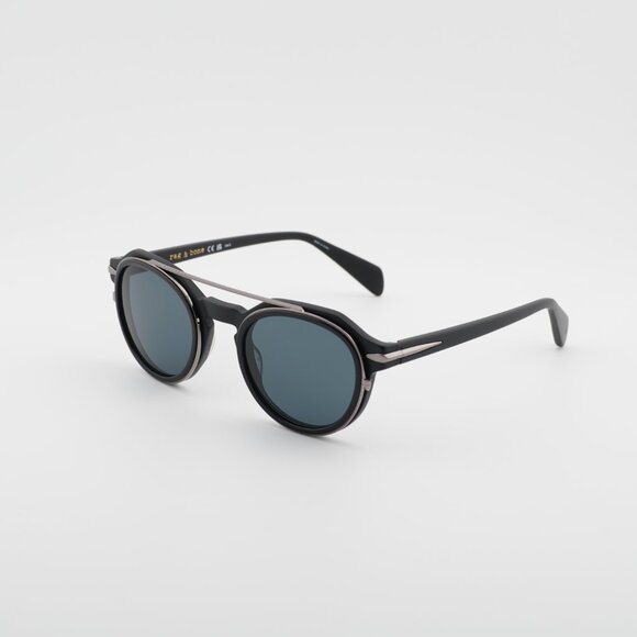 Rag & Bone RNB6006/S 0807 IR Sunglasses Black Square Frame, Smoke Lenses - Picture 6 of 9